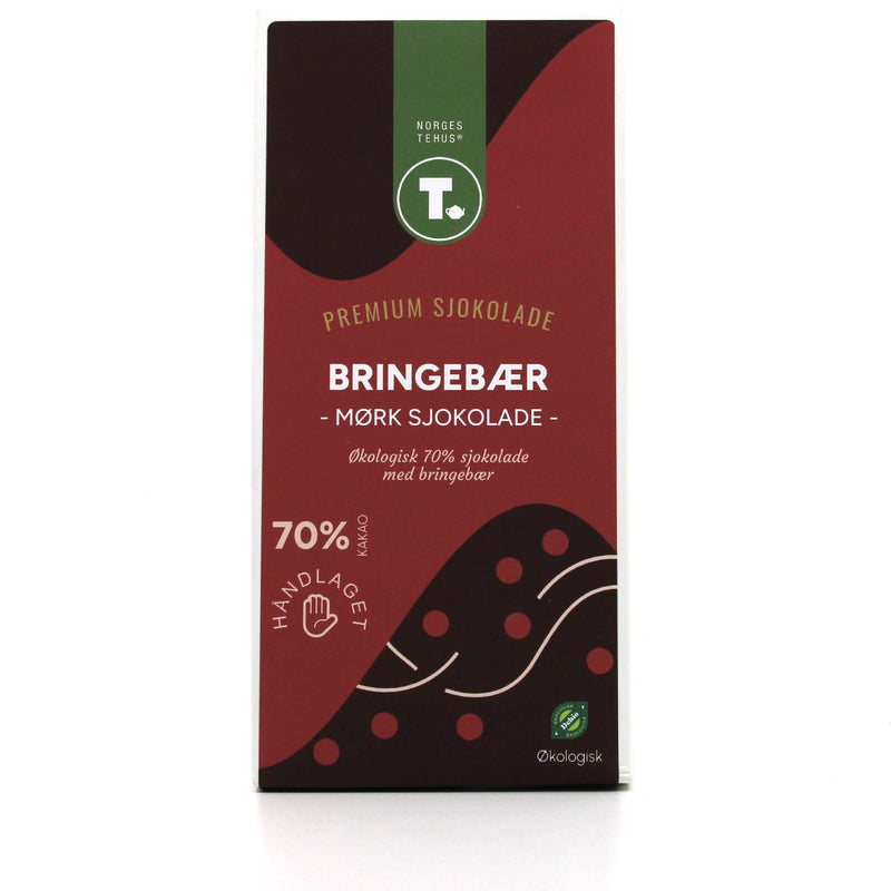 Mørk sjokolade 70% - Bringebær - økologisk