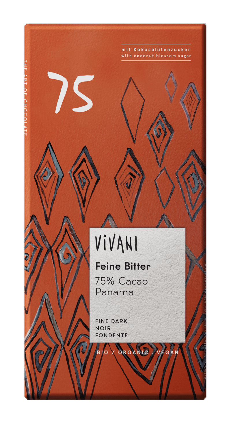 Dark chocolate 75% - 80g - organic - Vivani