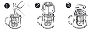 Glass jug with filter and brewing stop (800ml)