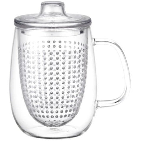 Kinto UNIMUG glass cup with filter, large